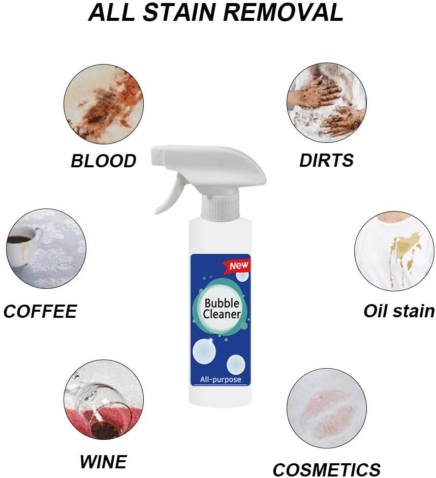  XGBYR 2023 New Upgrade All Purpose Bubble Cleaner,Bubble Cleaner  Foam, Bubble Cleaner,Foaming Heavy Oil Stain Cleaner,Kitchen Bubble Cleaner  Spray,All Purpose Bubble Cleaner Foam Spray (160ml) : Health & Household